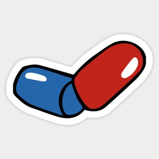 PILL BLUERED Sticker